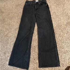 H & M Wide Leg Black Jeans Size 6